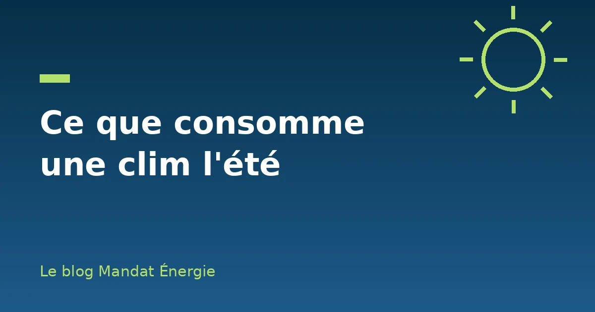 Ce que consomme vraiment une clim l'été — et comment le pilotage la dompte